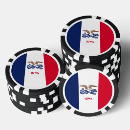 Iowaanse Vlag, Vlag van Iowa Poker Chips