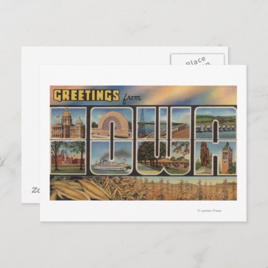 IowaLarge Letter ScenesIowa Briefkaart (Voorkant / Achterkant)
