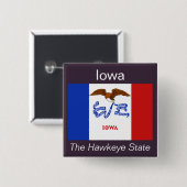 Iowan Flag Button (Voorkant /achterkant)