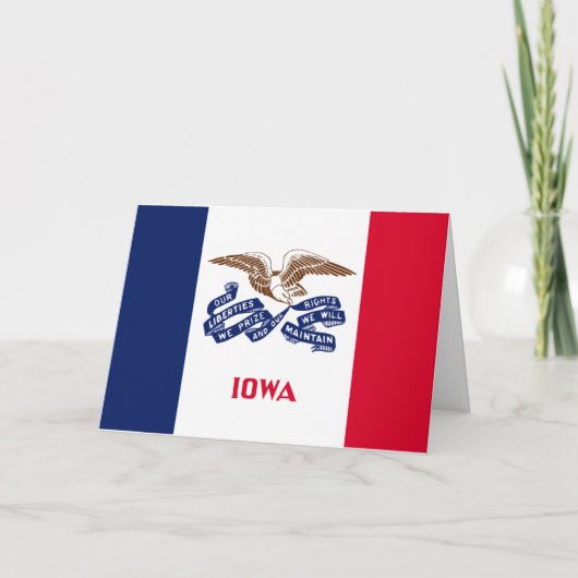 Iowan Flag, Flag of Iowa Kaart (Voorkant)