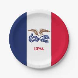 Iowan Flag, Flag of Iowa Papieren Bordje