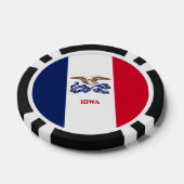 Iowan Flag, Flag of Iowa Poker Chips (Enkel)