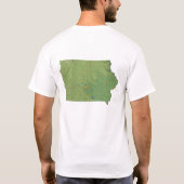 Iowan Flag + Kaart T-shirt (Achterkant)