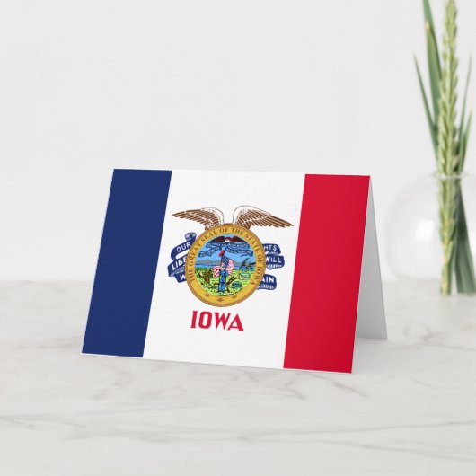 Iowan Flag & Seal, Flag of Iowa Kaart (Voorkant)