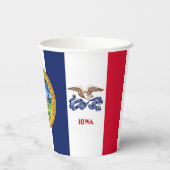 Iowan Flag & Seal, Flag of Iowa Papieren Bekers (Achterkant)