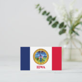 Iowan Vlag & Zegel, Vlag van Iowa Visitekaartje (Staand voorkant)