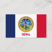 Iowan Vlag & Zegel, Vlag van Iowa Visitekaartje (Voorkant)