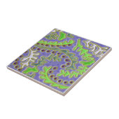 IP003 Indian Paisley Reproduction Antiek Tile Tegeltje (Zijkant)