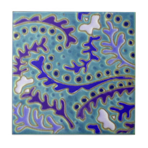 IP017 Indian Paisley Reproduction Antiek Tile Tegeltje