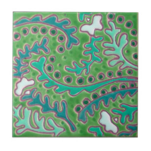 IP018 Indian Paisley Reproduction Antiek Tile Tegeltje
