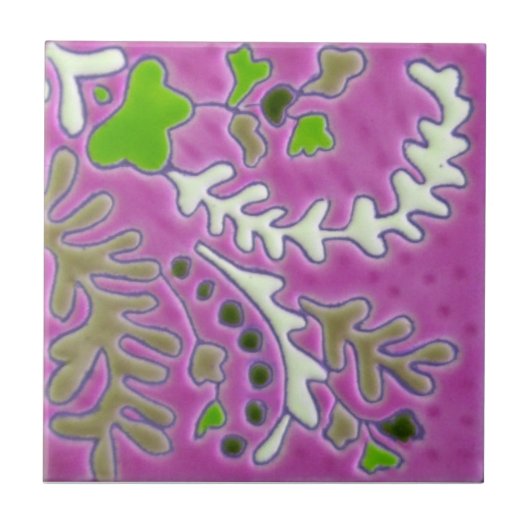 IP027 Indian Paisley Reproduction Antiek Tile Tegeltje (Voorkant)