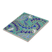 IP038 Indian Paisley Reproduction Antiek Tile Tegeltje (Zijkant)