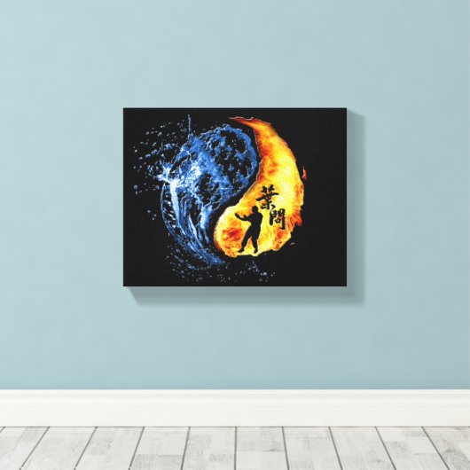 Ip Man Wing Chun (Yin Yang) Canvas Afdruk (Insitu (Houten vloer))