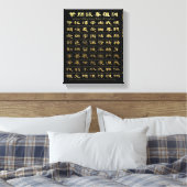 Ip Man's Wing Chun-gedragsregels (Gold Plated) Canvas Afdruk (Insitu (Slaapkamer))