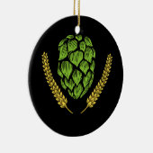 IPA Craft Beer Hops Logo Keramisch Ornament (Rechts)