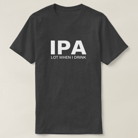 IPA Grappig Drink T-shirt (Design voorkant)
