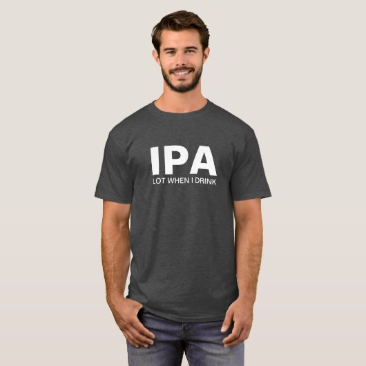 IPA Grappig Drink T-shirt (Voorkant volledig)