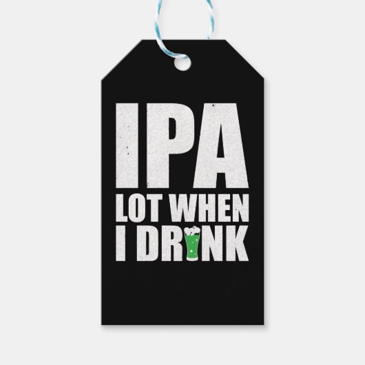 IPA Lot Wanneer ik Beer St Patricks Day 2020 Drink Cadeaulabel (Voorkant)