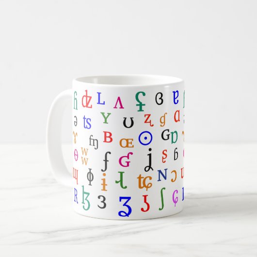 IPA-tekens Koffiemok (Voorkant links)