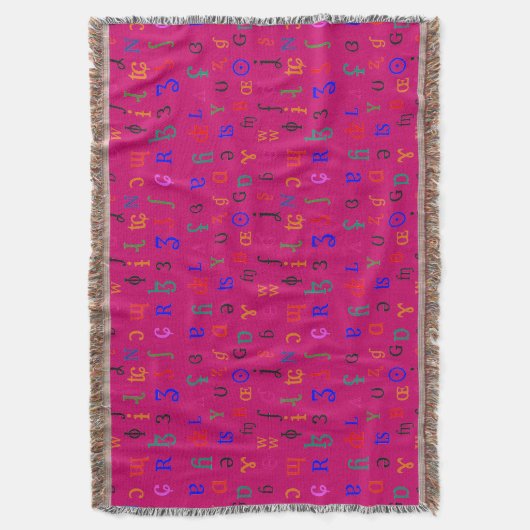 IPA-tekens, rode achtergrond Deken (Voorkant Verticaal)