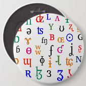 IPA-tekens Ronde Button 6,0 Cm (Voorkant /achterkant)