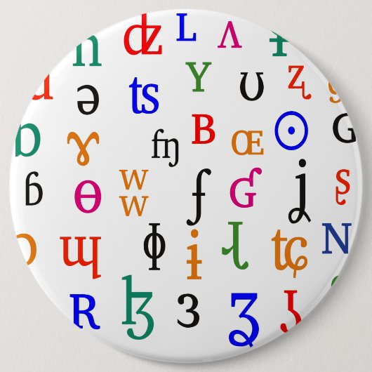 IPA-tekens Ronde Button 6,0 Cm (Voorkant)