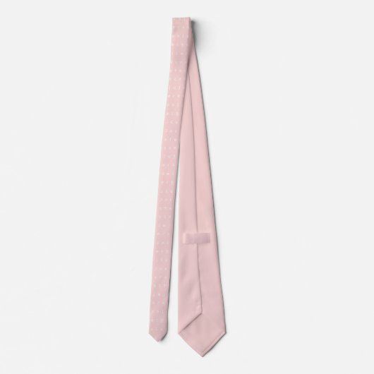 IPA tie - pink en white Stropdas (Achterkant)