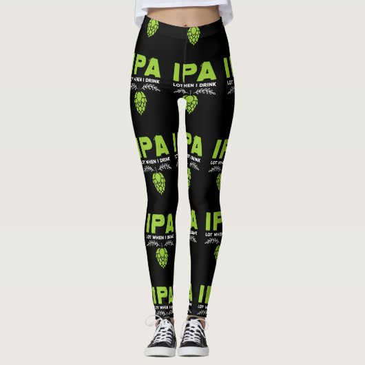 IPA veel als ik schimmelige bierdrankjes Drink Leggings (Voorkant)