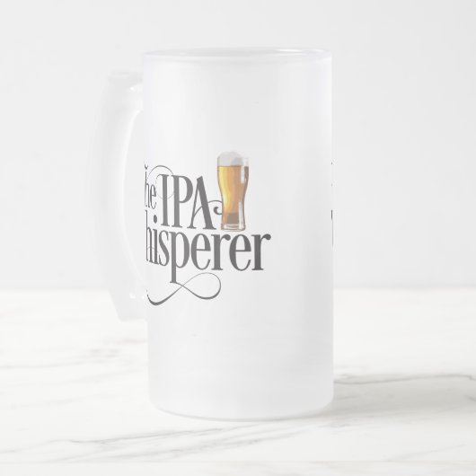 IPA Whisperer Frosted Glass Beer Mok (Voorkant links)