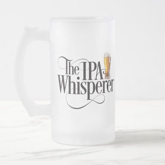 IPA Whisperer Frosted Glass Beer Mok (Links)