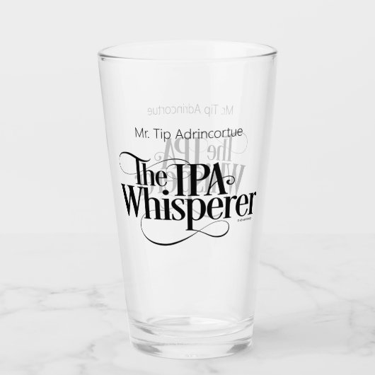 IPA Whisperer (gepersonaliseerd) Glas (Voorkant)