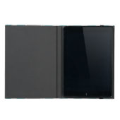 iPad aangepaste monogram grijze Blauwgroen Chevron iPad Air Hoesje (Binnenkant)