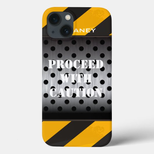 iPad-aircase | Bouwzone | Geel, zwart Case-Mate iPhone Case (Achterkant)