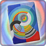 iPAD CASE - Rythme n°3 (1938) van Robert Delaunay iPad Pro Cover<br><div class="desc">Deze iPad-hoes is voorzien van een kleurrijke abstract getiteld "Rythme n°3 (1938)",  onderdeel van zijn "Rythme" -serie,  met sterke kleuren en geometrische vormen. Er kunnen verschillende hoesjes verkrijgbaar zijn. ►Personaliseer met aangepaste tekst (een naam of bedrijfsnaam,  enz.),  een logo of ander afbeelding enz. Een mooi en kleurrijk cadeau.</div>