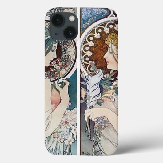iPad Hoesje Vintage Alphonse Mucha (Achterkant)
