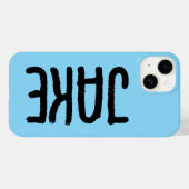 IPAD-HOEZAK MET NAAM EN LOGO BLAUW Case-Mate iPhone CASE (Achterkant (horizontaal))