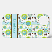 ipad mini hoesje | Cirkels | Aqua Green Brown (Achterkant (horizontaal))