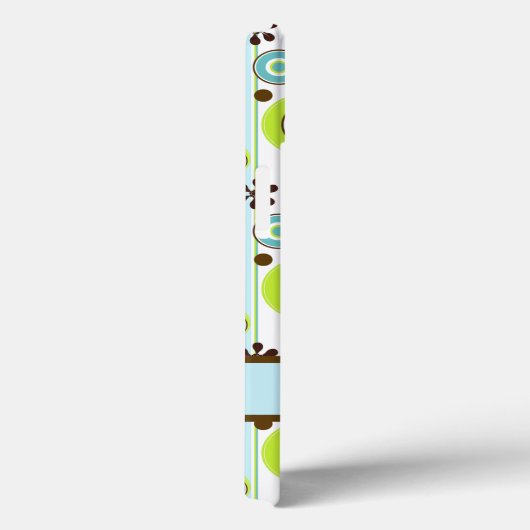 ipad mini hoesje | Cirkels | Aqua Green Brown (Achterkant / Rechts)