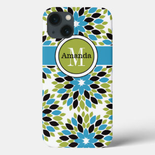 ipad mini hoesje   Floral   Blauw, groen, wit