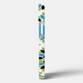 ipad mini hoesje | Floral | Blauw, groen, wit (Achterkant / Links)