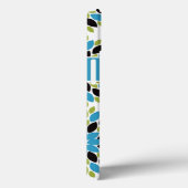 ipad mini hoesje | Floral | Blauw, groen, wit (Achterkant / Rechts)