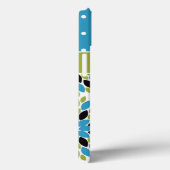 ipad mini hoesje | Floral, Stippen | Blauw, groen (Achterkant / Rechts)