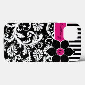 ipad mini hoesje | Schade | Stripes | Fuchsia Pink (Achterkant (horizontaal))