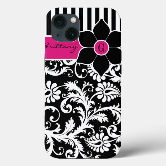 ipad mini hoesje | Schade | Stripes | Fuchsia Pink (Achterkant)
