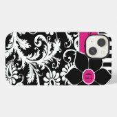 ipad mini hoesje | Schade | Stripes | Fuchsia Pink iPhone Hoesje (Achterkant horizontaal)