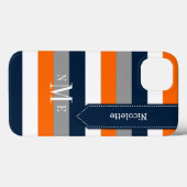 ipad mini hoesje | Stripes | Oranje marinewitte gr (Achterkant (horizontaal))