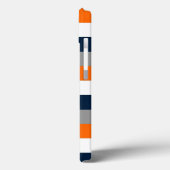 ipad mini hoesje | Stripes | Oranje marinewitte gr (Achterkant / Links)