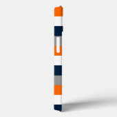 ipad mini hoesje | Stripes | Oranje marinewitte gr (Achterkant / Rechts)