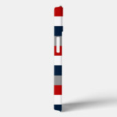 ipad mini hoesje | Stripes | Zeemacht, rood, wit,  (Achterkant / Rechts)