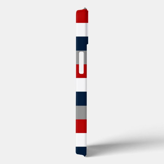 ipad mini hoesje | Stripes | Zeemacht, rood, wit,  (Achterkant / Rechts)